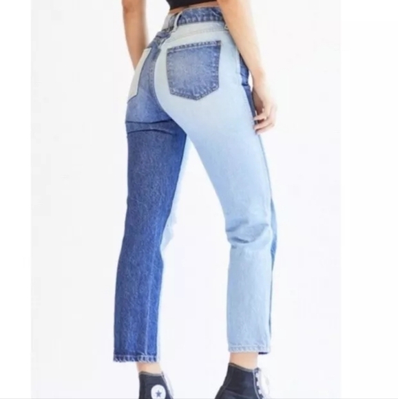 Revice Distressed Button Two Tone Jeans Size 27 - Picture 8 of 9